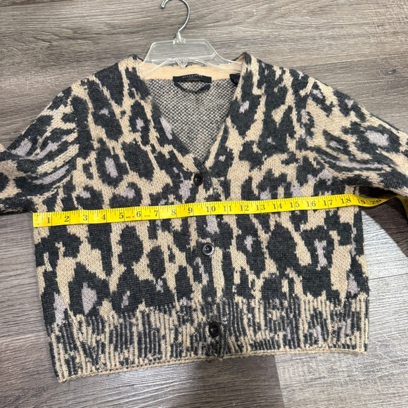 All Saints  wick Anita Textured Knit Sweater - Black and Tan - Picture 9 of 10